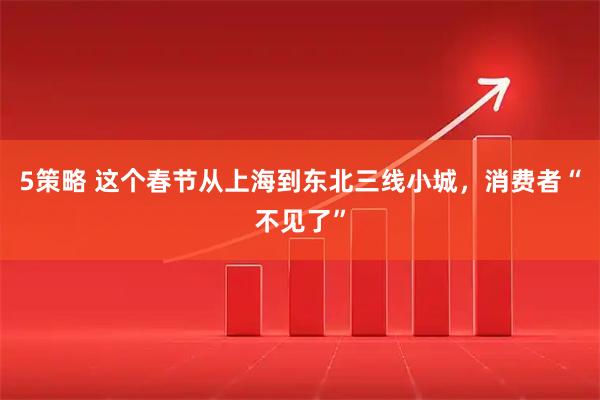 5策略 这个春节从上海到东北三线小城，消费者“不见了”